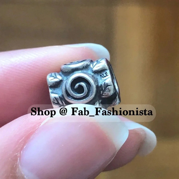 Pandora Rare Rose Sterling Silver charm - Picture 3 of 4